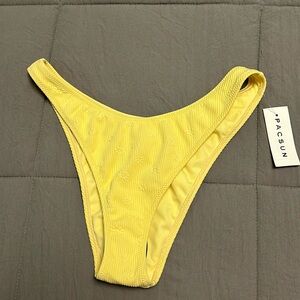 Light Yellow Flowered Bikini Bottom *BRAND NEW*